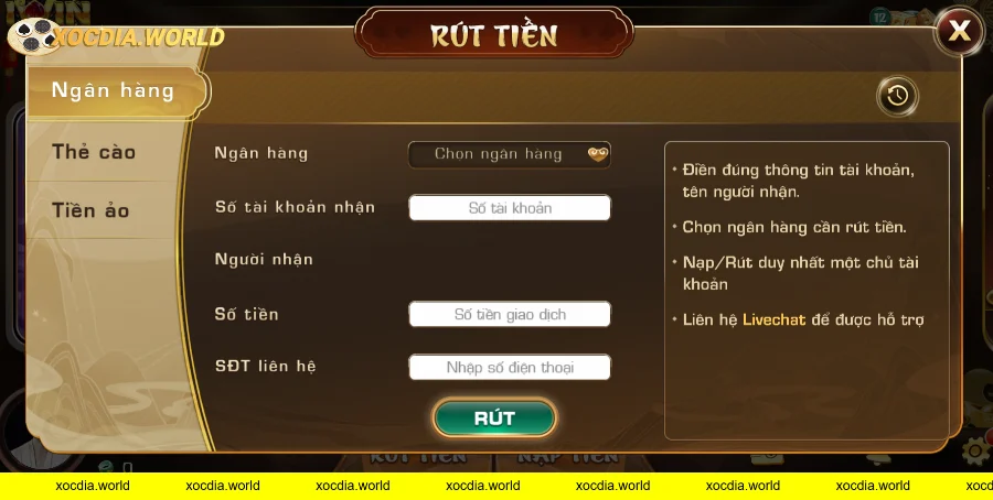 Các phương thức giao dịch tại Iwin