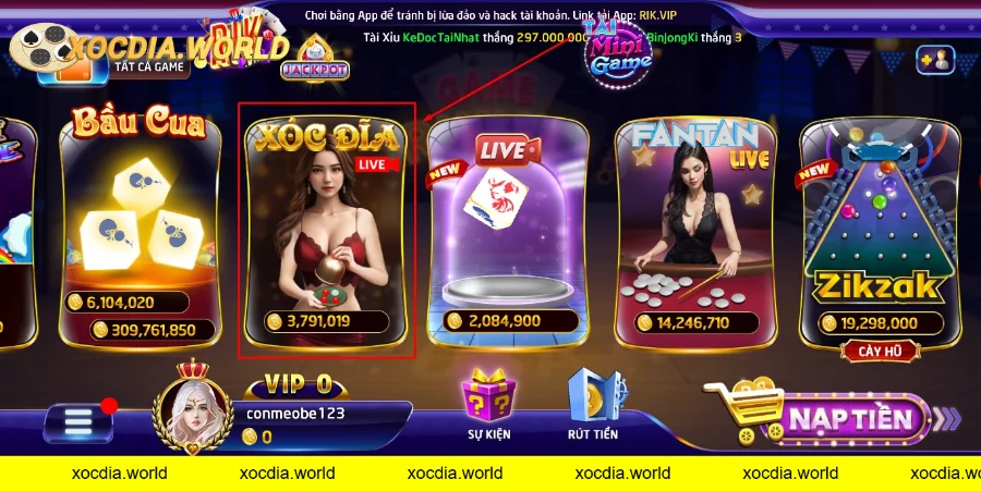 Chọn xóc đĩa livestream