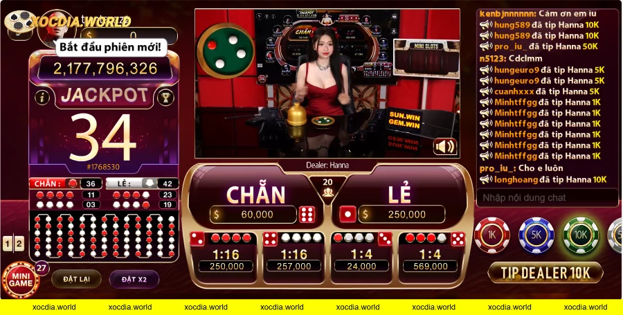 Phiên Bản xóc đĩa live tại Go88