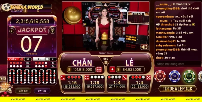 Phiên bản xóc đĩa livestream