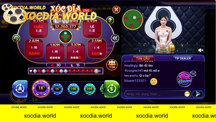 Phiên Bản xóc đĩa thường tại TOP88