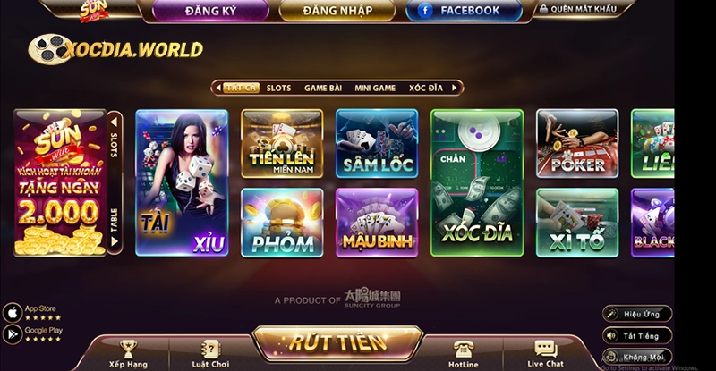 Giới thiệu sảnh game xóc đĩa Sunwin hấp dẫn hội viên